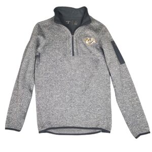 Nashville Predators Hockey Men's Gray Sweater with Logo Size Small By  Antigua